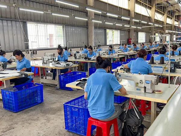 Sewing workshop production line at the Wanchang Furniture Vietnam plant